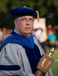 Keith Cooper served as chief marshall at Rice University Commencement for over a decade.